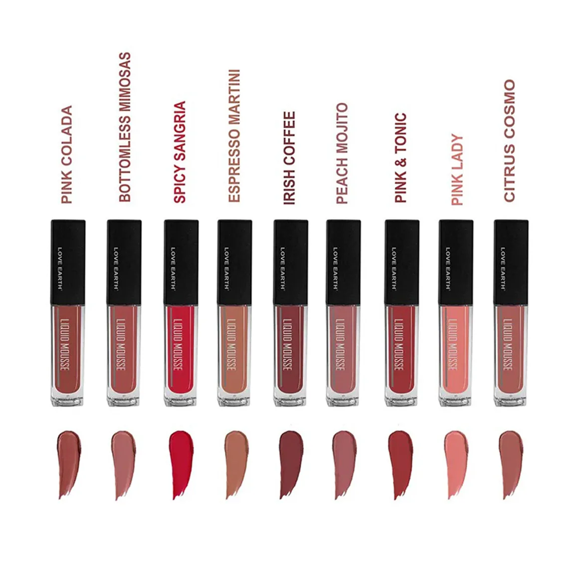Love Earth Liquid Mousse Liquid Matte Lipstick Set 2*9Ml SADE 2.0 - Image 3
