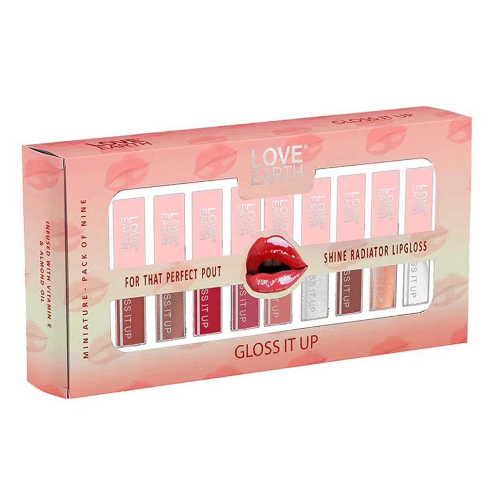 Love Earth Pack Of Nine Gloss It Up 18Ml