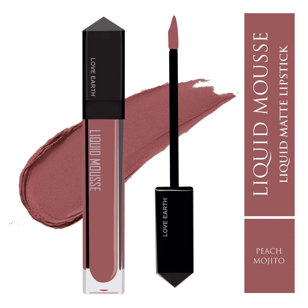 Love Earth Liquid Mousse Lipstick 6Ml PEACH MOJITO