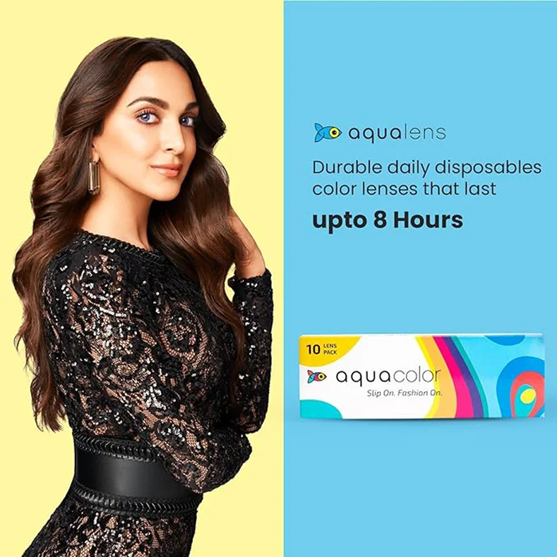 Aqua Color Contact Lenses Coco Brown - Dailies Zero Power - 10Lens/ Box | Single Use - Image 5
