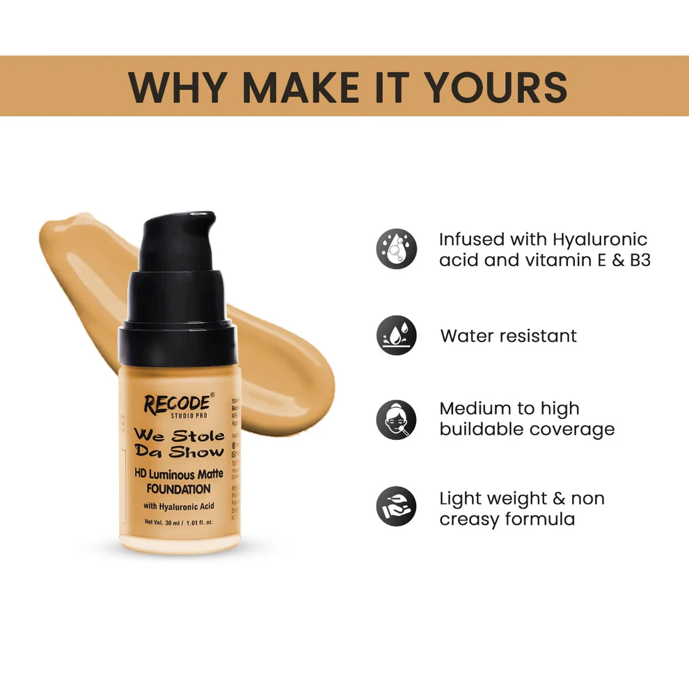 06 HD Luminous Matte Foundation 30 ML 06 Jambudvipa - Image 4