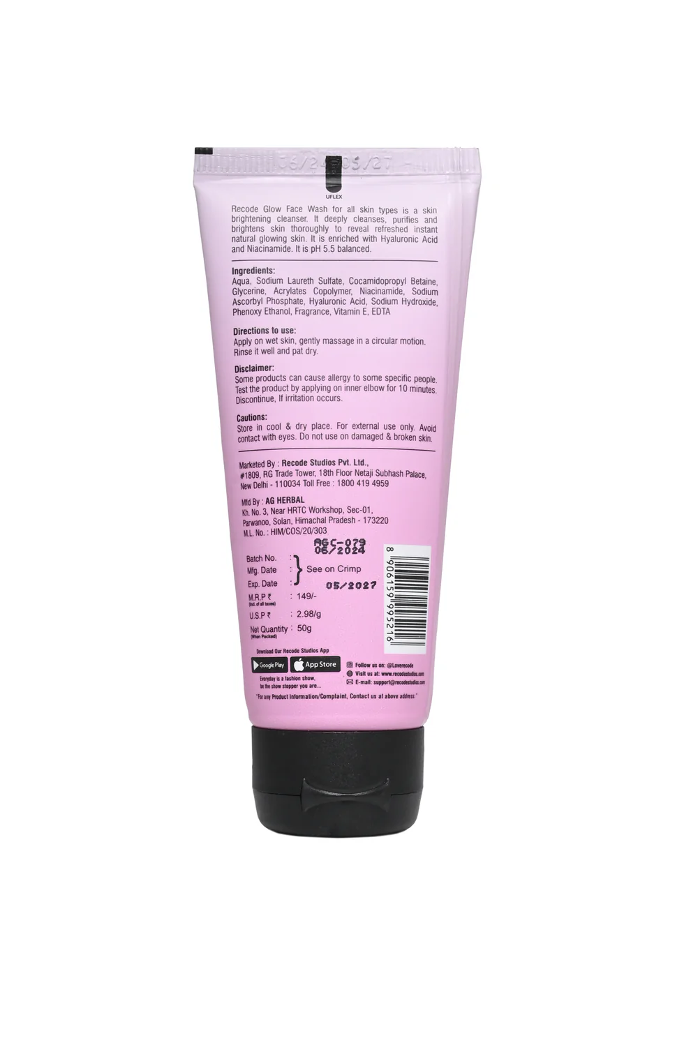 Recode Studios Recode Glow Face Wash 50 G - Image 2