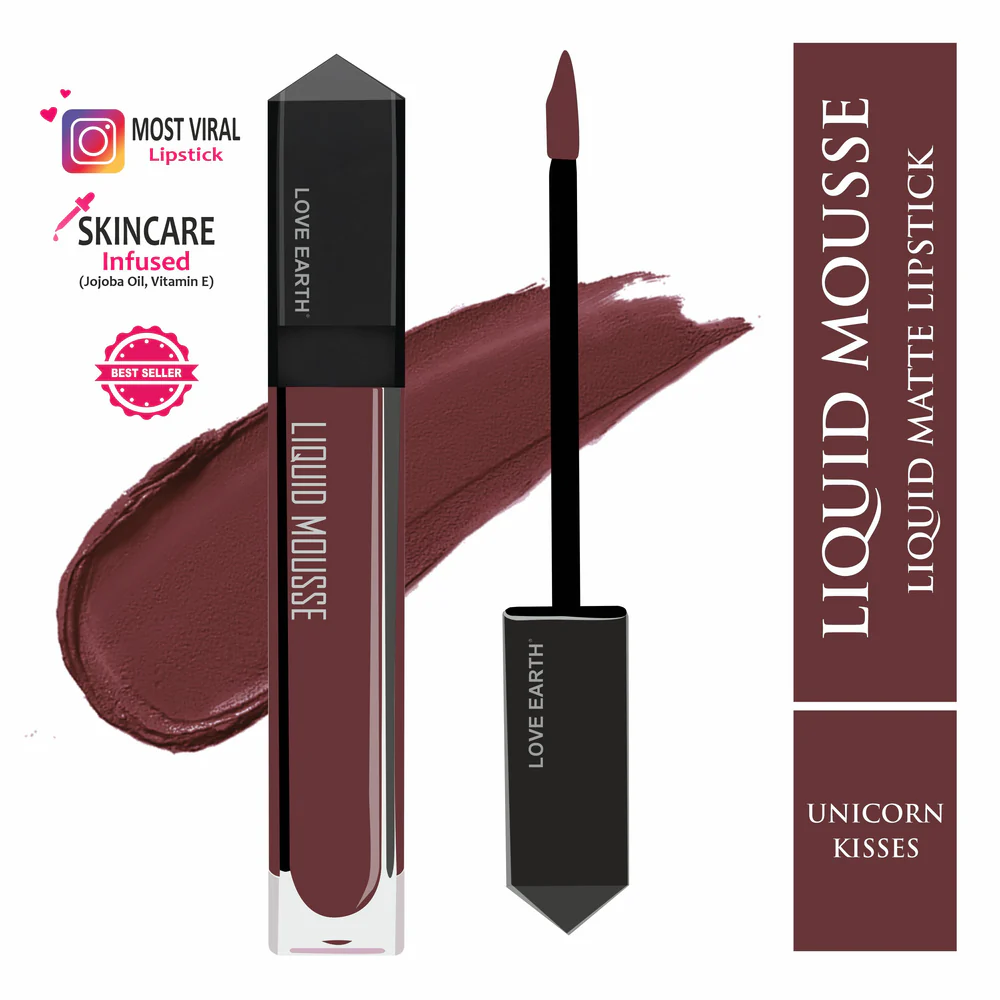 Love Earth Liquid Mousse Lipstick 6Ml Color: Unicorn Kisses
