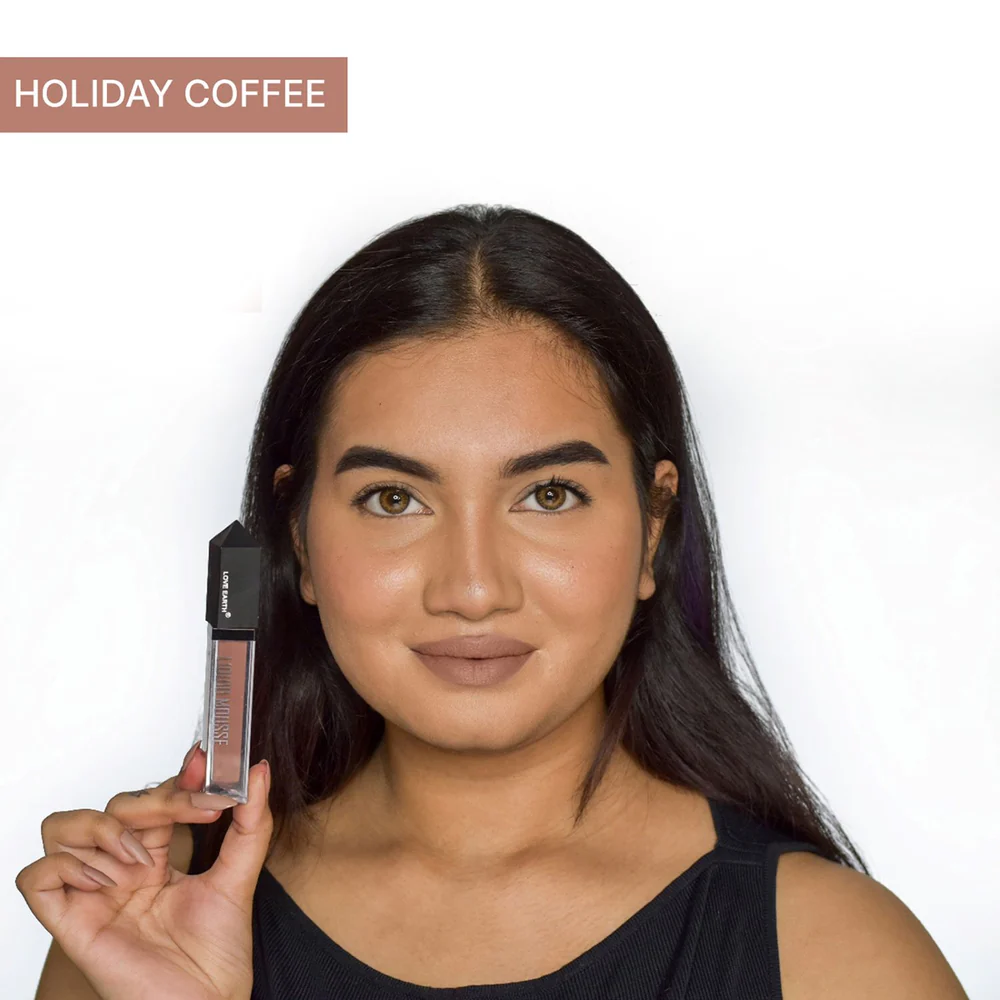 Love Earth Liquid Mousse Lipstick 6Ml Color: Holiday Coffee - Image 4