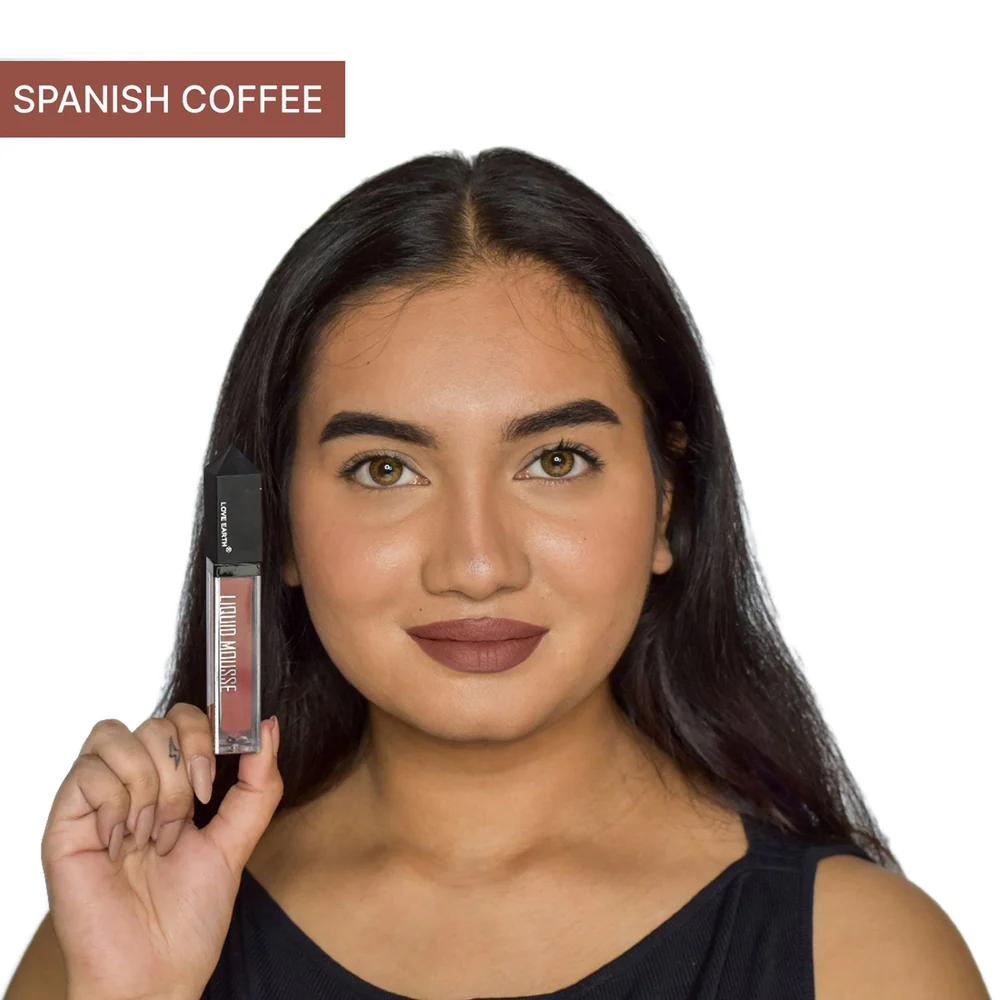 Love Earth Liquid Mousse Lipstick 6Ml Color: Spanish Coffee - Image 4