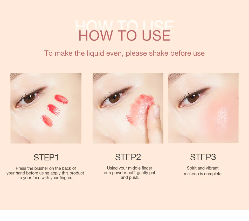 O.TWO.O NEW ARRIVAL 4 COLORS LIQUID BLUSHER SADE NO.03 - Image 6