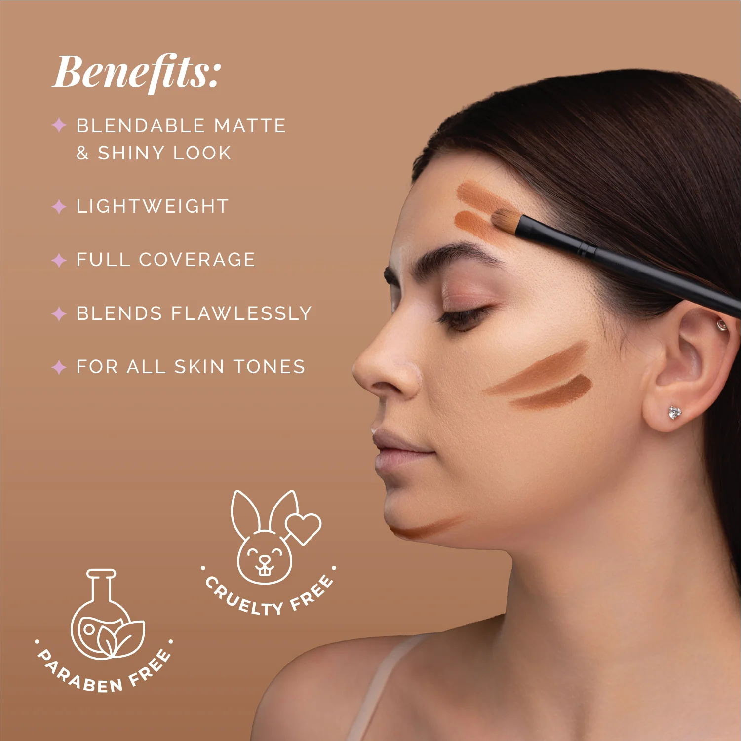 Soft Glam Base Palette | Everyday to Glam Makeup Looks | Blendable, Long-Lasting Formula with Vitamin E & Jojoba Oil | High-Pigment Shades | Compact & Travel-Friendly - Image 3