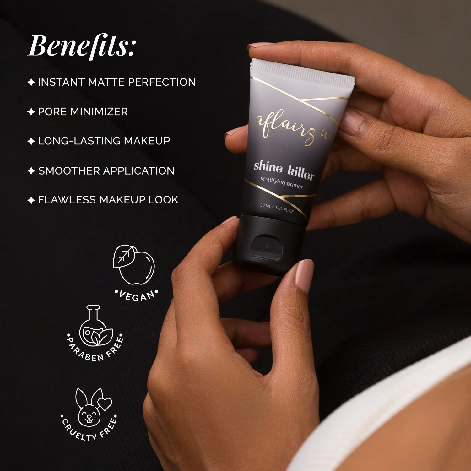 Shine Killer Mattifying Primer | Oil-Free, Pore-Minimizing & Shine-Control Formula | Lightweight & Long-Lasting | Perfect Makeup Base for Oily & Combination Skin 30ml - Image 4