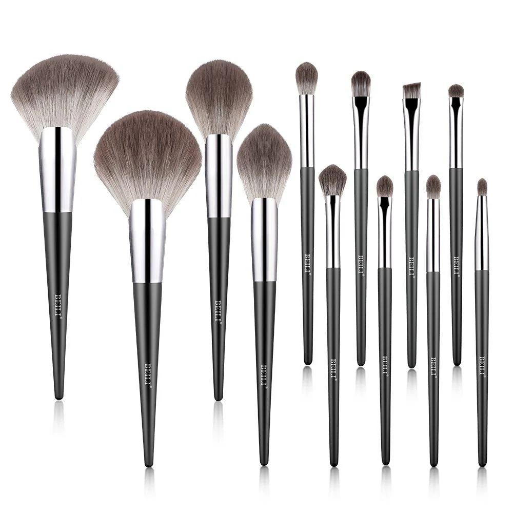 BEILI 12Pcs Premium Vegan Makeup Brushes Set