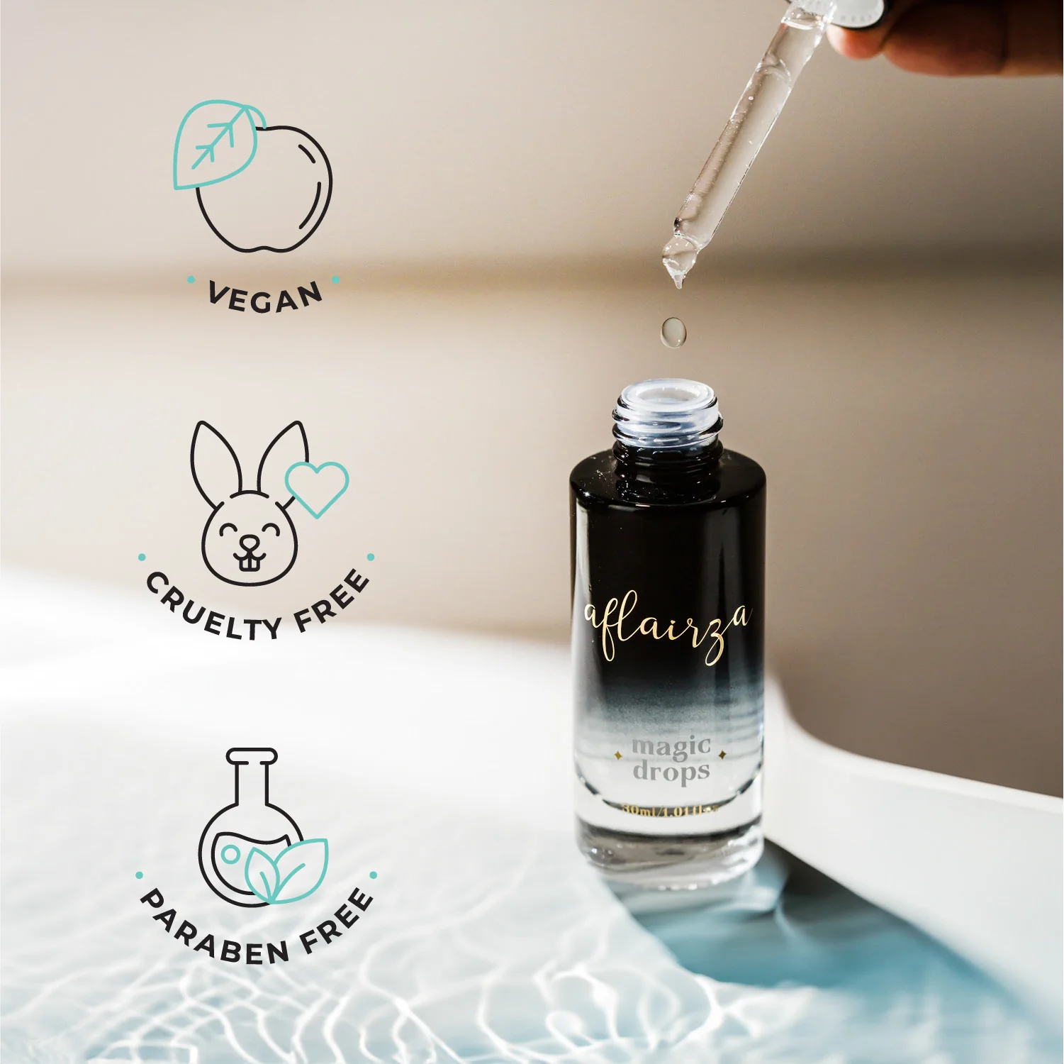 Magic Drops | Waterproof & Sweat-Resistant Makeup Serum | Feather-Light, Long-Lasting Formula with Hydro-Shield Technology | Locks Makeup, Nourishes Skin | For All Skin Types 50ML - Image 5
