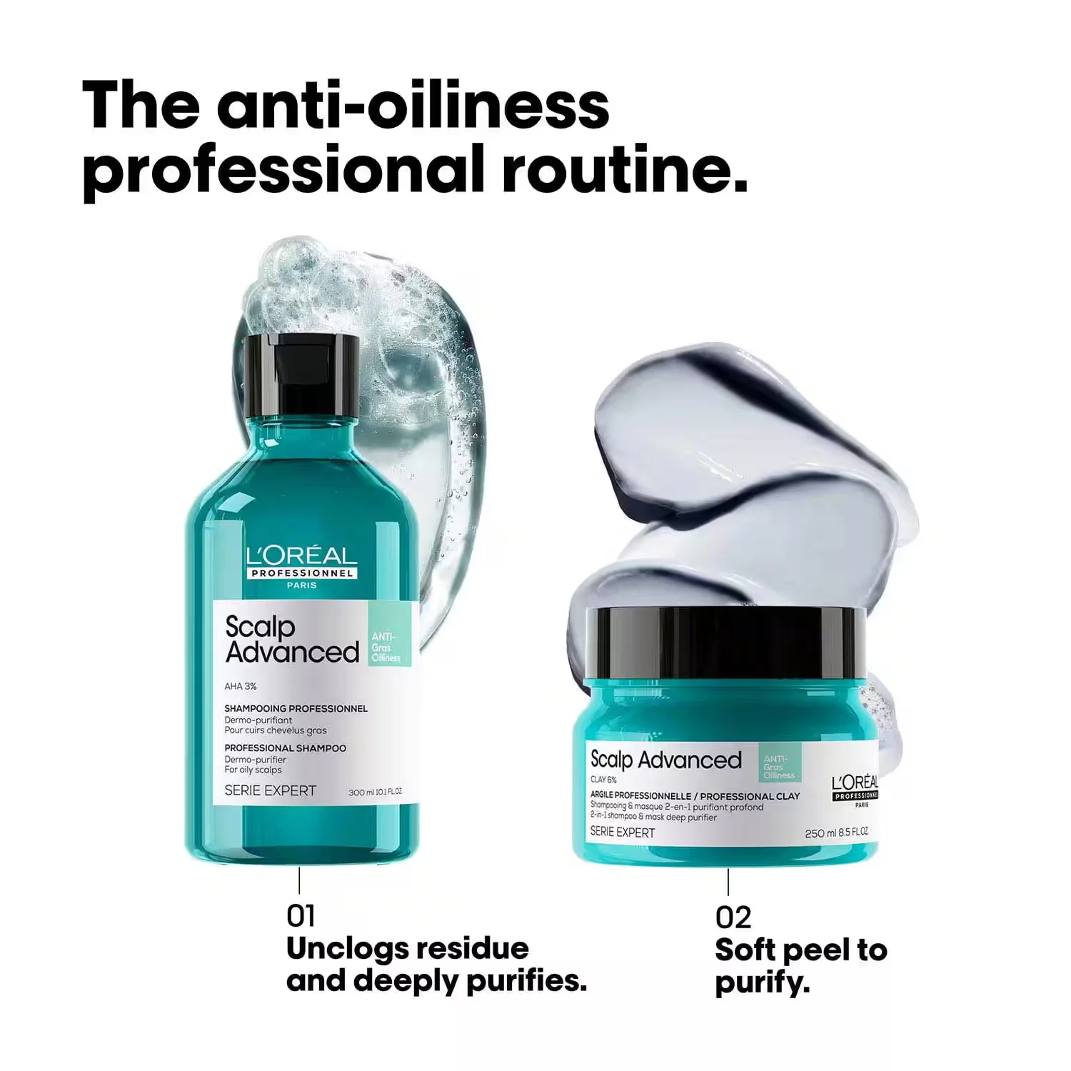 Loreal Scalp Advanced Anti Grass Oiliness Shampoo 300ml - Image 3