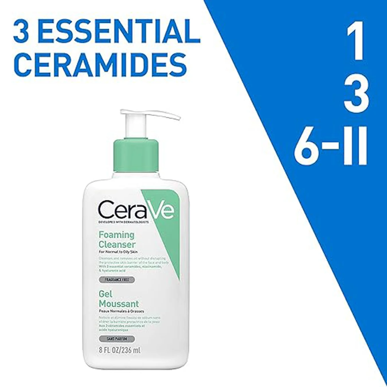 Cerave Foaming Cleanser Gel Moussant For Normal To Oily Skin - Image 3