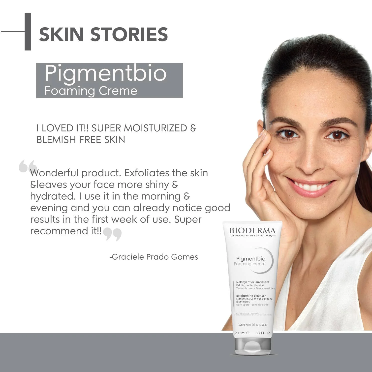 Bioderma Brightening Exfoliating Cleanser Pigmentbio Foaming Cream 200Ml - Image 5