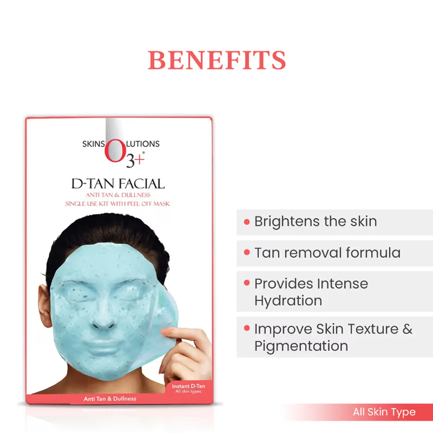 O3+ D-Tan Facial Kit With Peel Off Mask 45G - Image 2