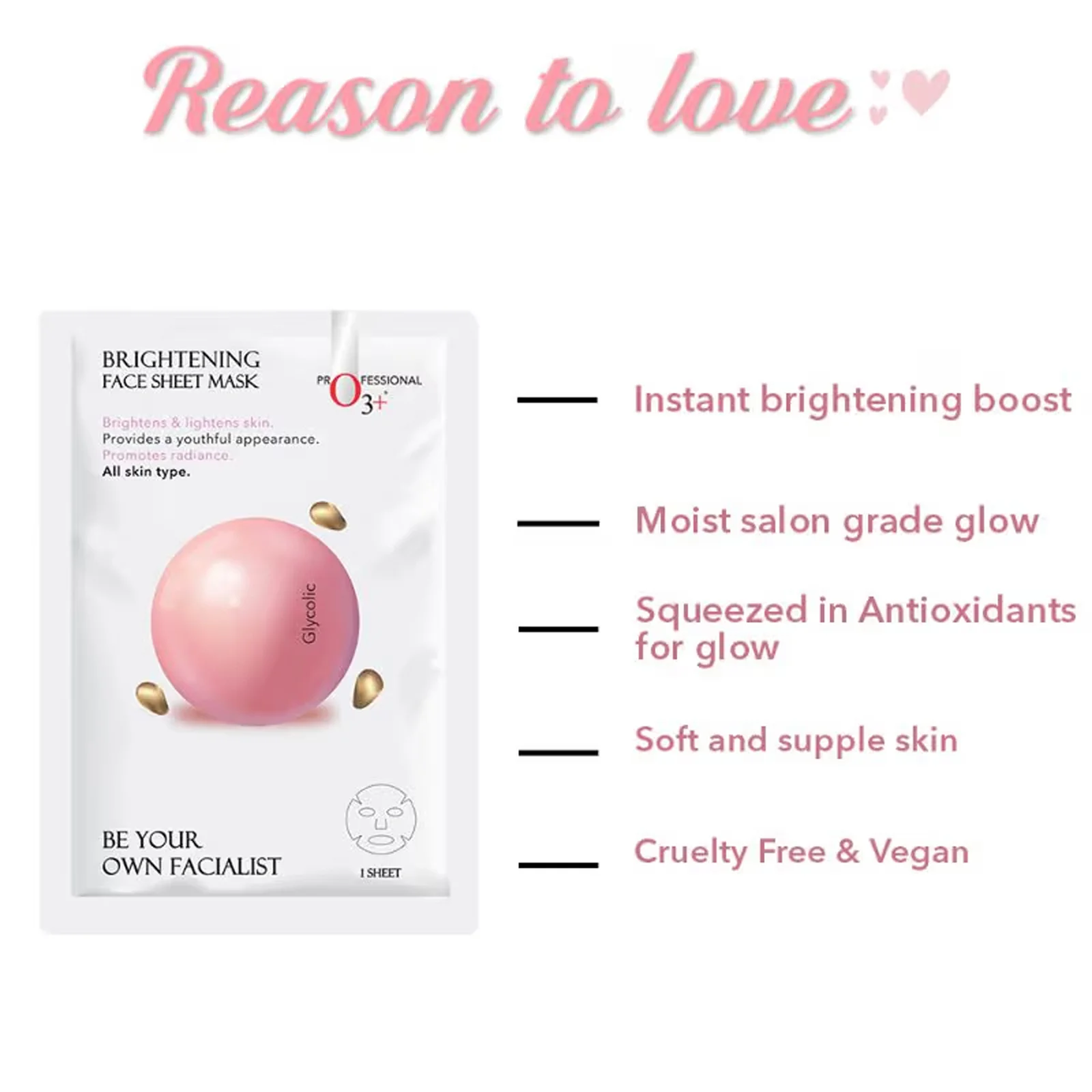 O3+ Brightening Face Sheet Mask With Glycolic - Image 4