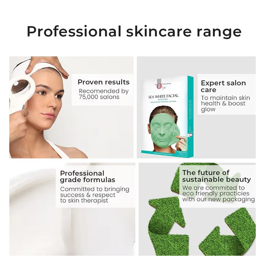 O3+ Sea White Facial Kit Brightening With Peel Off Mask 40G + 5Ml - Image 5