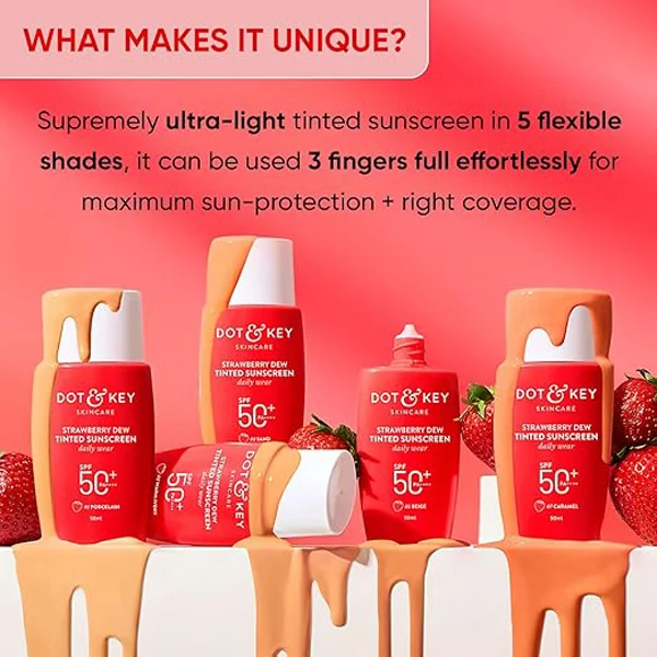 Dot & Key Strawberry Dew Tinted Sunscreen Spf 50+ Pa++++ 50Ml - Image 2