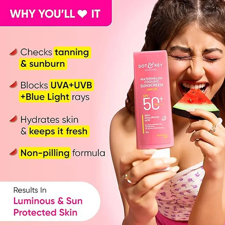 Dot & Key Watermelon Cooling Sunscreen Spf 50+, Pa++++ 50gm - Image 2