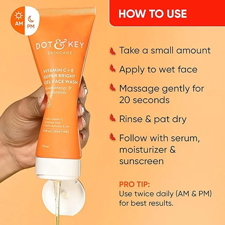 Dot & Key Vitamin C + E Gel Face Wash For Glowing Skin - Image 2