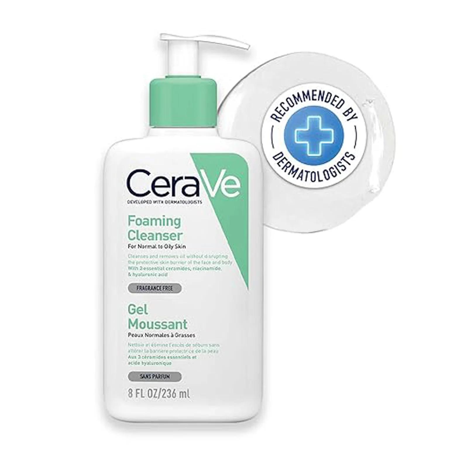 Cerave Foaming Cleanser Gel Moussant For Normal To Oily Skin