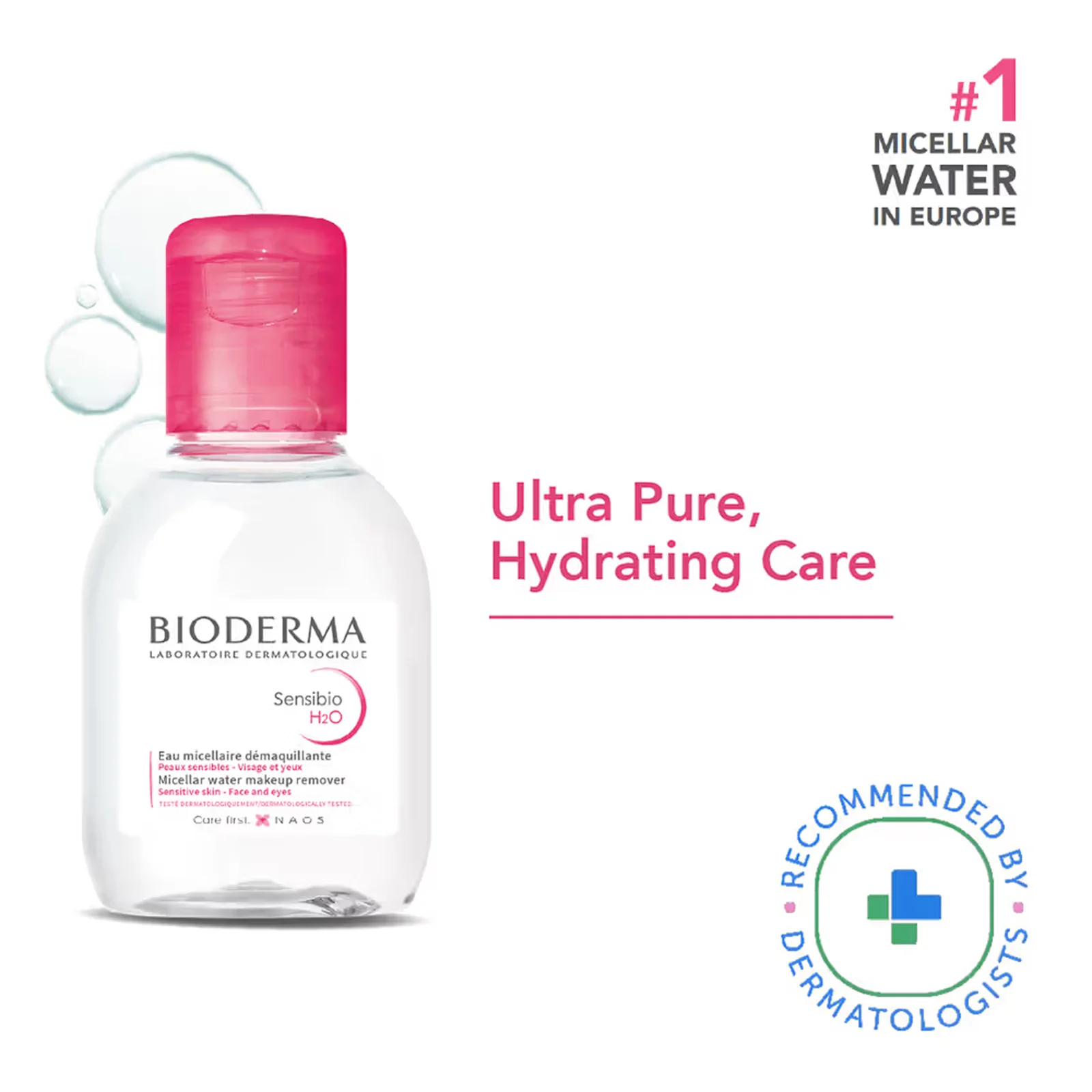 Bioderma Sensibio H2O Micellar Water Makeup Remover 100ml - Image 3