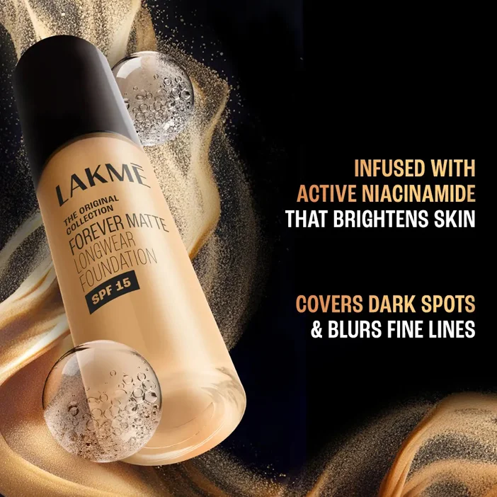 Lakme Forever Matte Longwear Foundation 25Ml COOL IVORY - Image 2