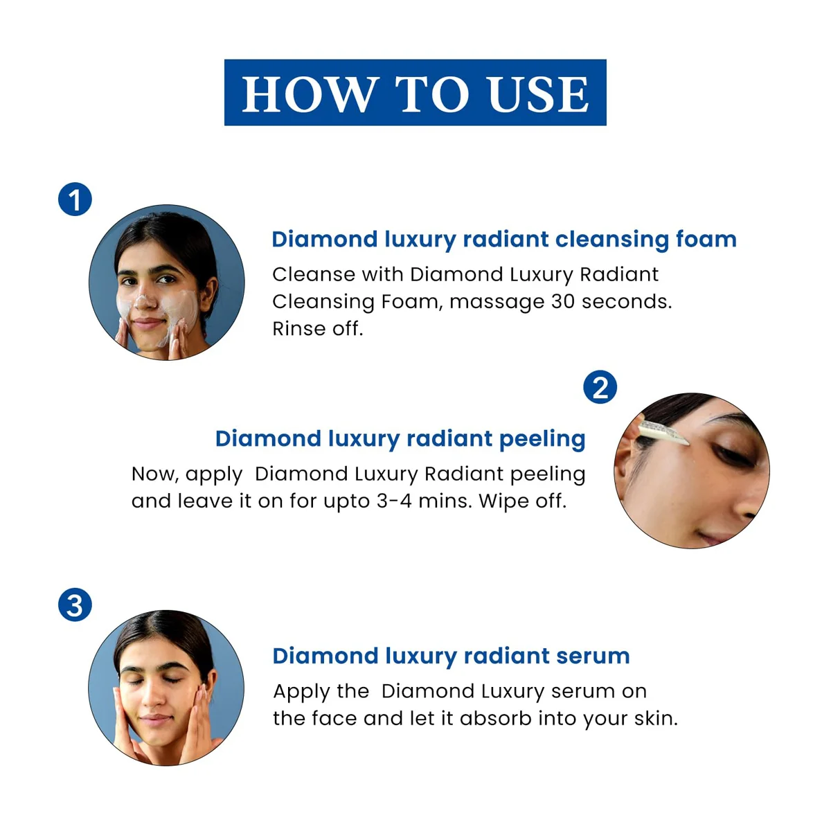 O3+ Radiance Luxury Facial Kit For Glowing And Luminous Skin 37G+ 7Ml - Image 3