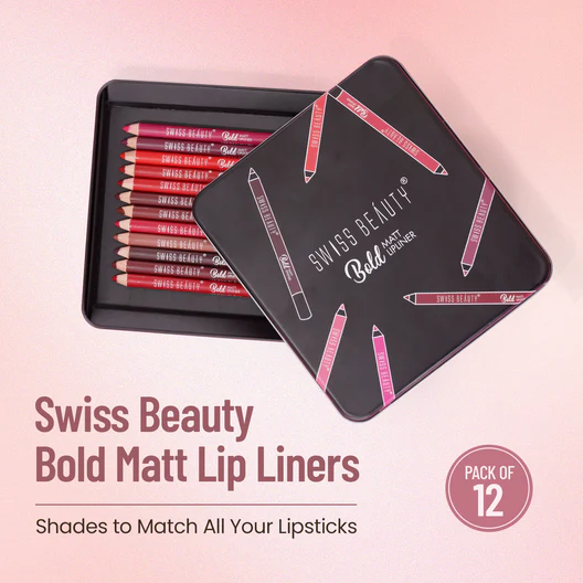 Bold Matte Lipliner Pack Of 12 Pcs - Image 2