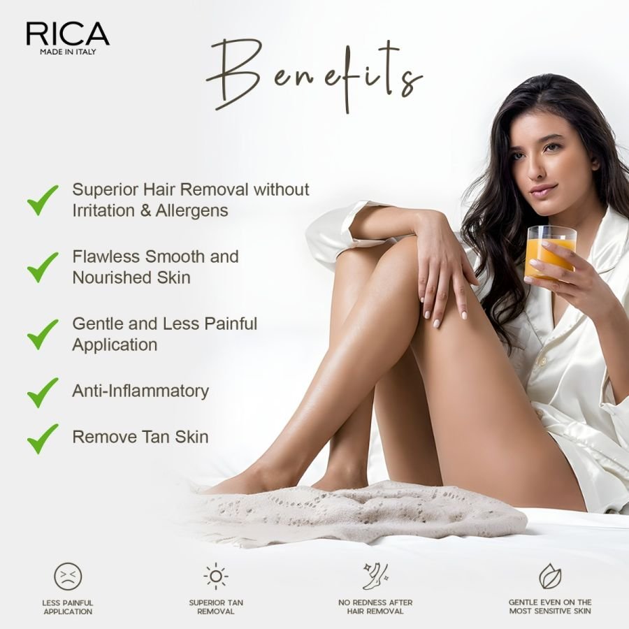 Rica Golden Liposoluble Wax for Men & Women – 800 ml (Pack of 1) | Gentle Hair Removal Wax for Smooth & Radiant Skin, Ideal for All Skin Types - Image 3