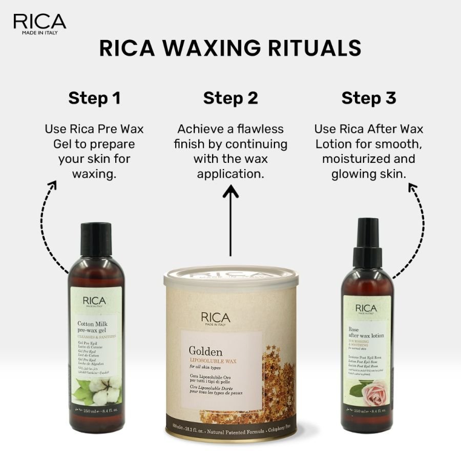 Rica Golden Liposoluble Wax for Men & Women – 800 ml (Pack of 1) | Gentle Hair Removal Wax for Smooth & Radiant Skin, Ideal for All Skin Types - Image 7