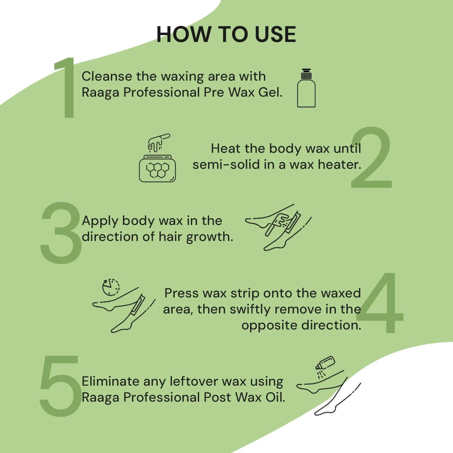 Raaga Professional Aloe Vera Liposoluble Body Wax | Dermatologically Tested, Colophony Free | For Sensitive Skin (800 ml) - Image 5