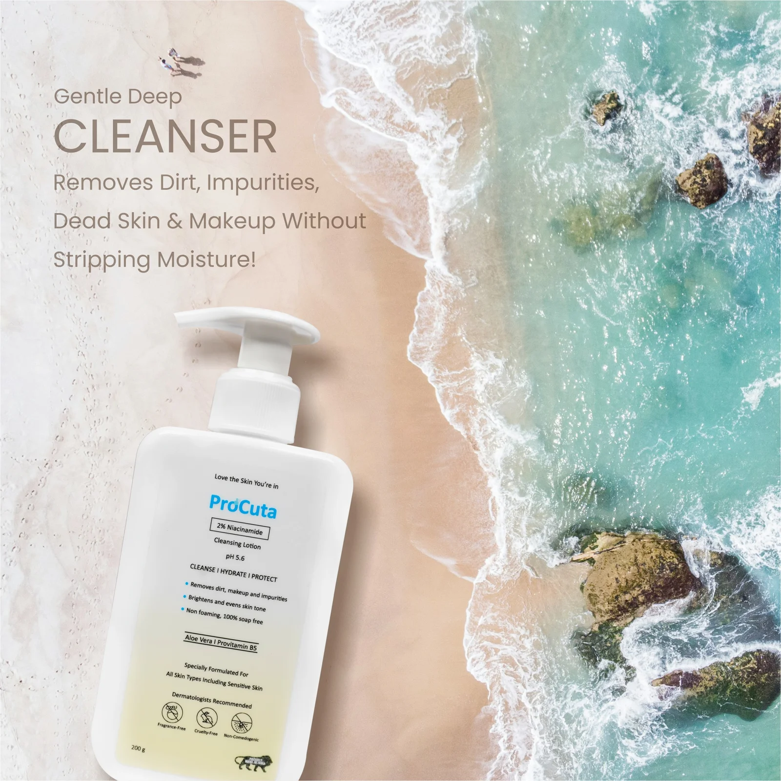 ProCuta Gentle Cleansing Lotion | Daily Face Wash for Soft, Healthy Skin | 200g - Image 2