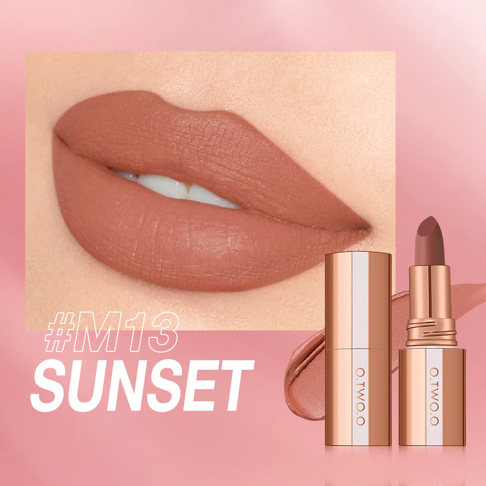 O.TWO.O Matte Finish Waterproof Long Wear Silky Lipstick Hot Sale in US Color – M13