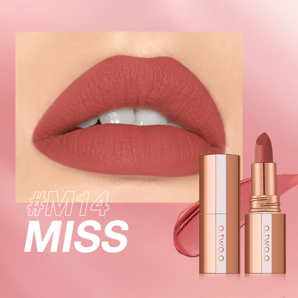 O.TWO.O Matte Finish Waterproof Long Wear Silky Lipstick Hot Sale in US Color – M14