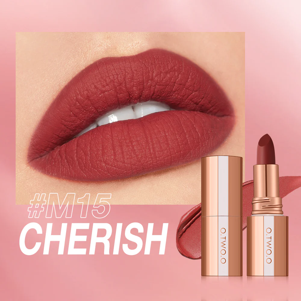 O.TWO.O Matte Finish Waterproof Long Wear Silky Lipstick Hot Sale in US Color – M15
