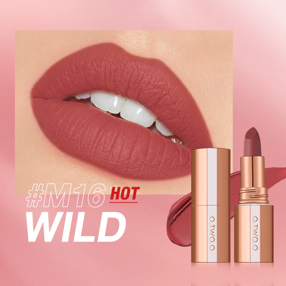 O.TWO.O Matte Finish Waterproof Long Wear Silky Lipstick Hot Sale in US Color – M16