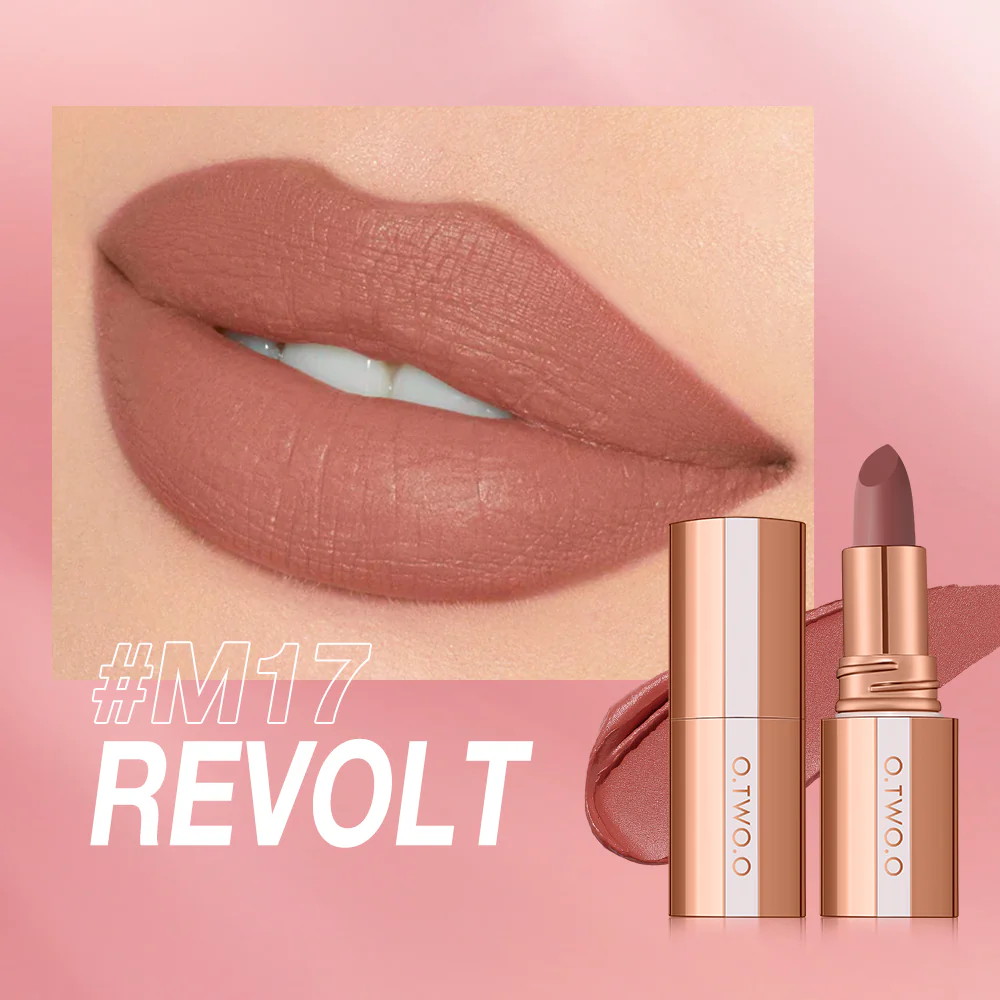 O.TWO.O Matte Finish Waterproof Long Wear Silky Lipstick Hot Sale in US Color – M17