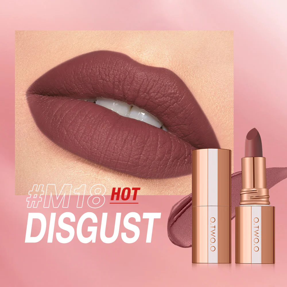 O.TWO.O Matte Finish Waterproof Long Wear Silky Lipstick Hot Sale in US Color – M18
