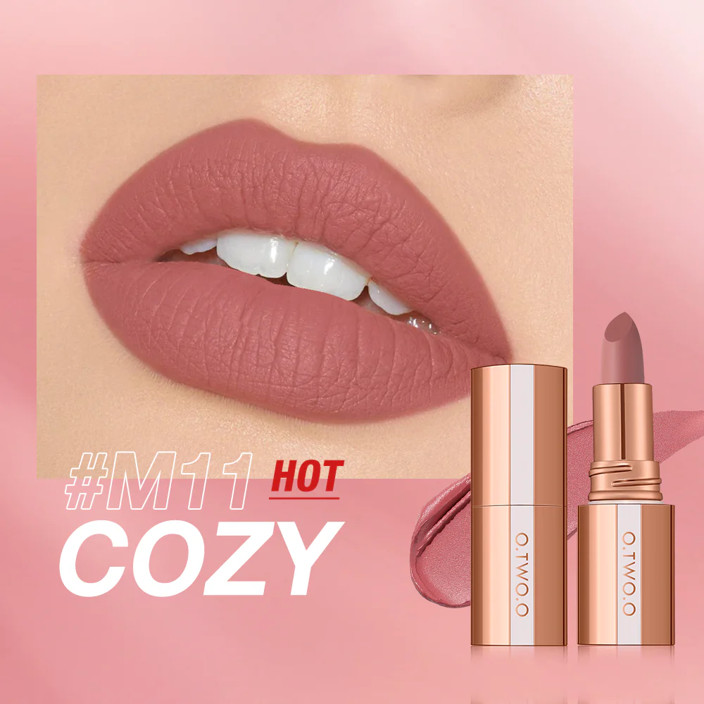 O.TWO.O Matte Finish Waterproof Long Wear Silky Lipstick Hot Sale in US Color - M11