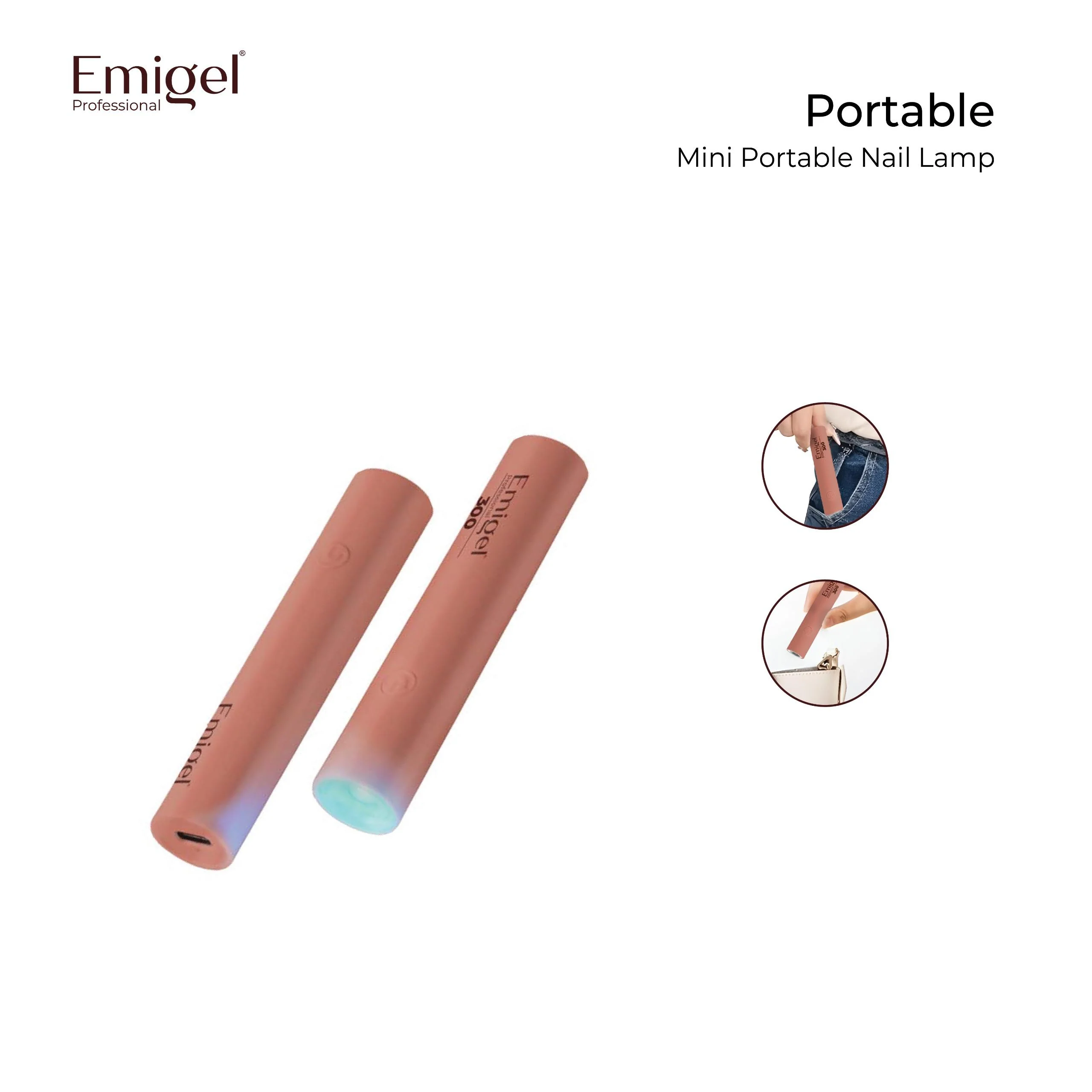 Emigel - UV Lamp (300) - Compact and Powerful Nail Lamp for On-the-Go - Image 2