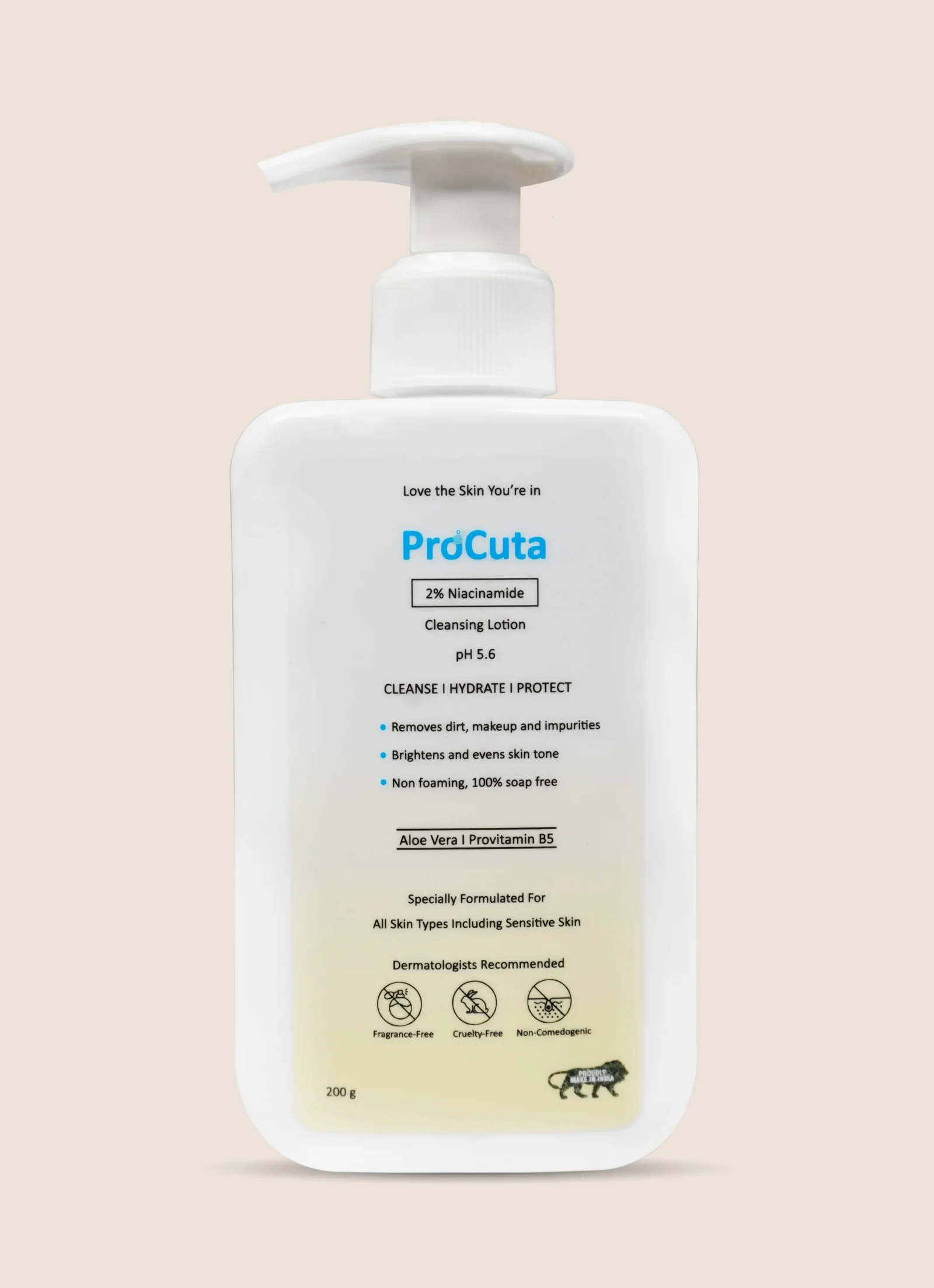 ProCuta Gentle Cleansing Lotion | Daily Face Wash for Soft, Healthy Skin | 200g