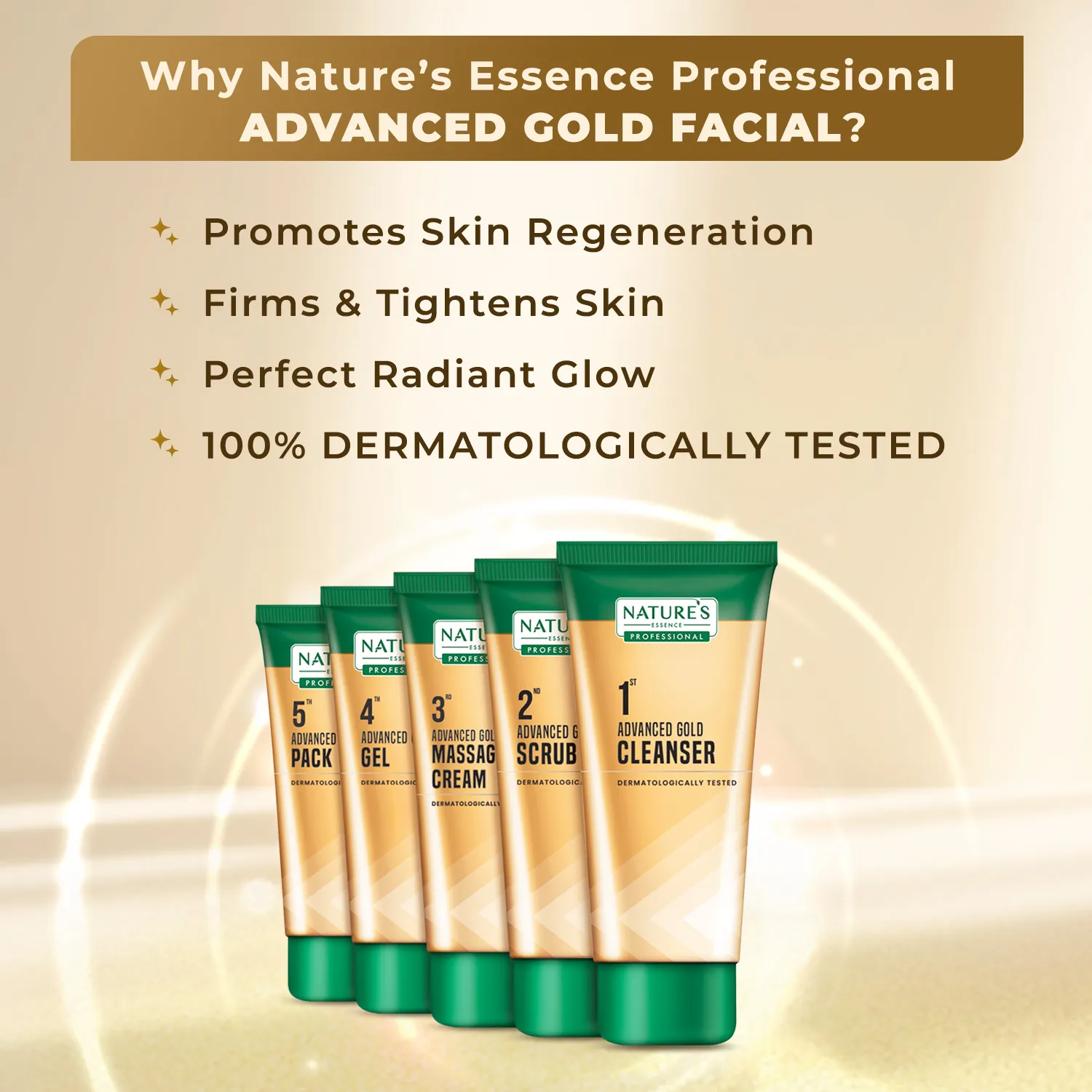 Nature's Essence Advanced Gold Facial Kit (250 gm) - Image 6
