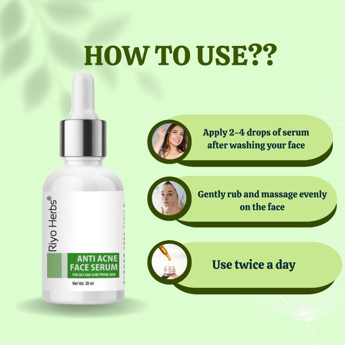 Anti Acne Clarifying Face Serum - Salicylic Acid & Glycolic Acid - Image 2