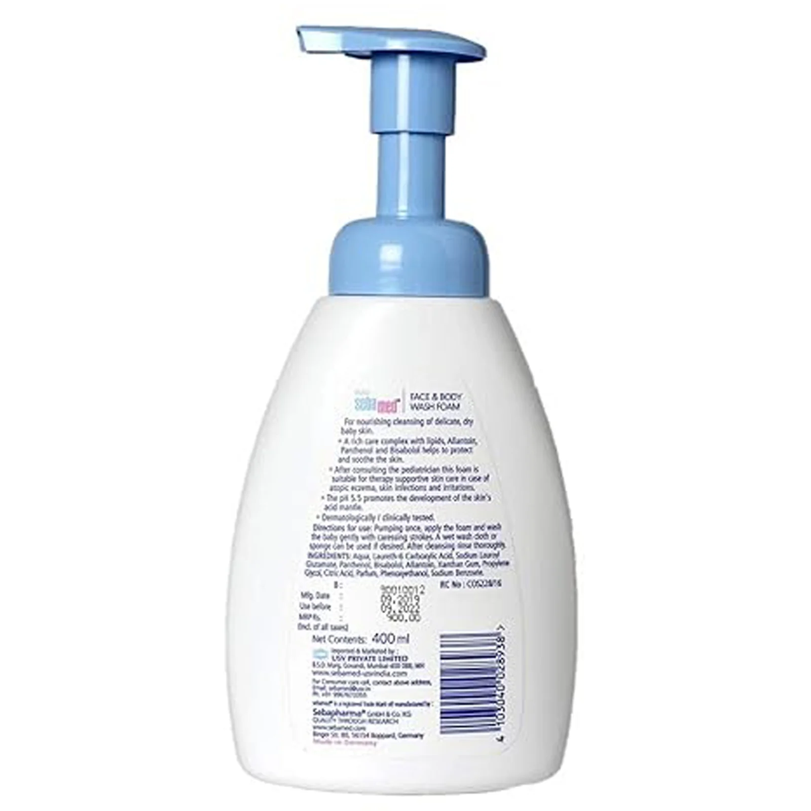 Sebamed Baby Ph 5.5 Face & Body Wash Foam With Panthenol 400Ml - Image 2