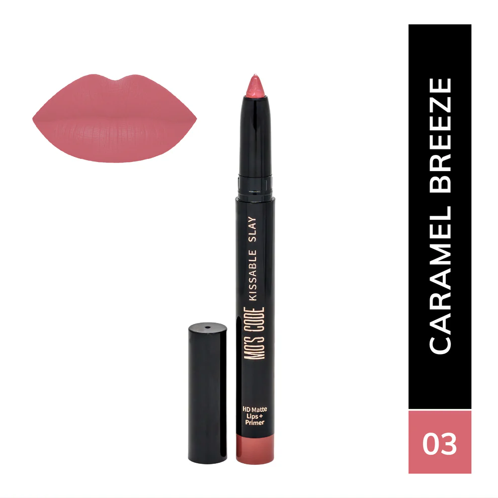 Kissable Slay- HD Matte Lips+Primer Color: Caramel Breeze